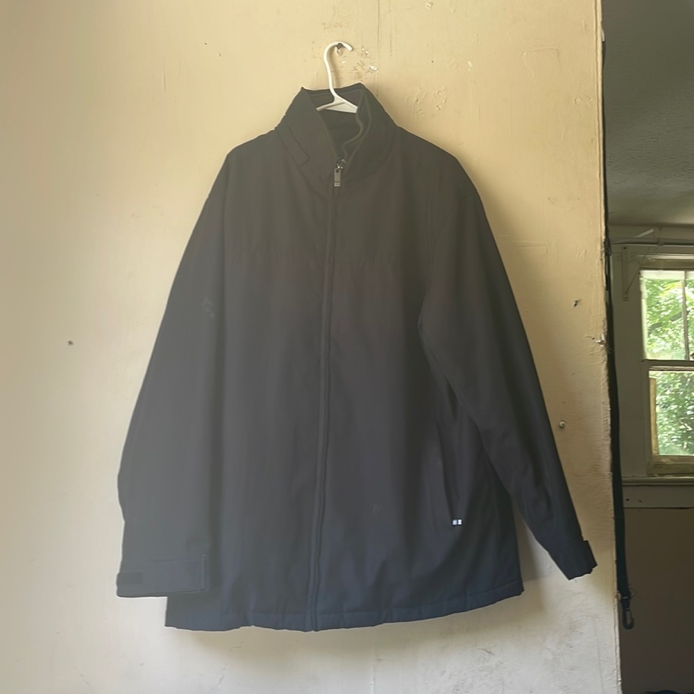 Large weatherproof double zip jacket